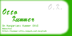 otto kummer business card