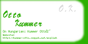 otto kummer business card